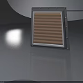 Metal Louvered Swing Door With Sturdy Frame For Industrial Ventilation