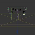 Interview Area Setup On Grass Floor With Hand Painted Backdrop String Lights And Camera Tripod