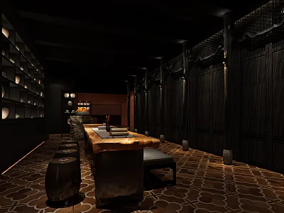 New Chinese Restaurant Three-storey Restaurant 3d model