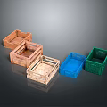 Practical Colorful Wooden and Plastic Storage Baskets for Household Organization