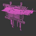 Heavy Duty Industrial Metal Equipment with Grid Platform and Support Legs