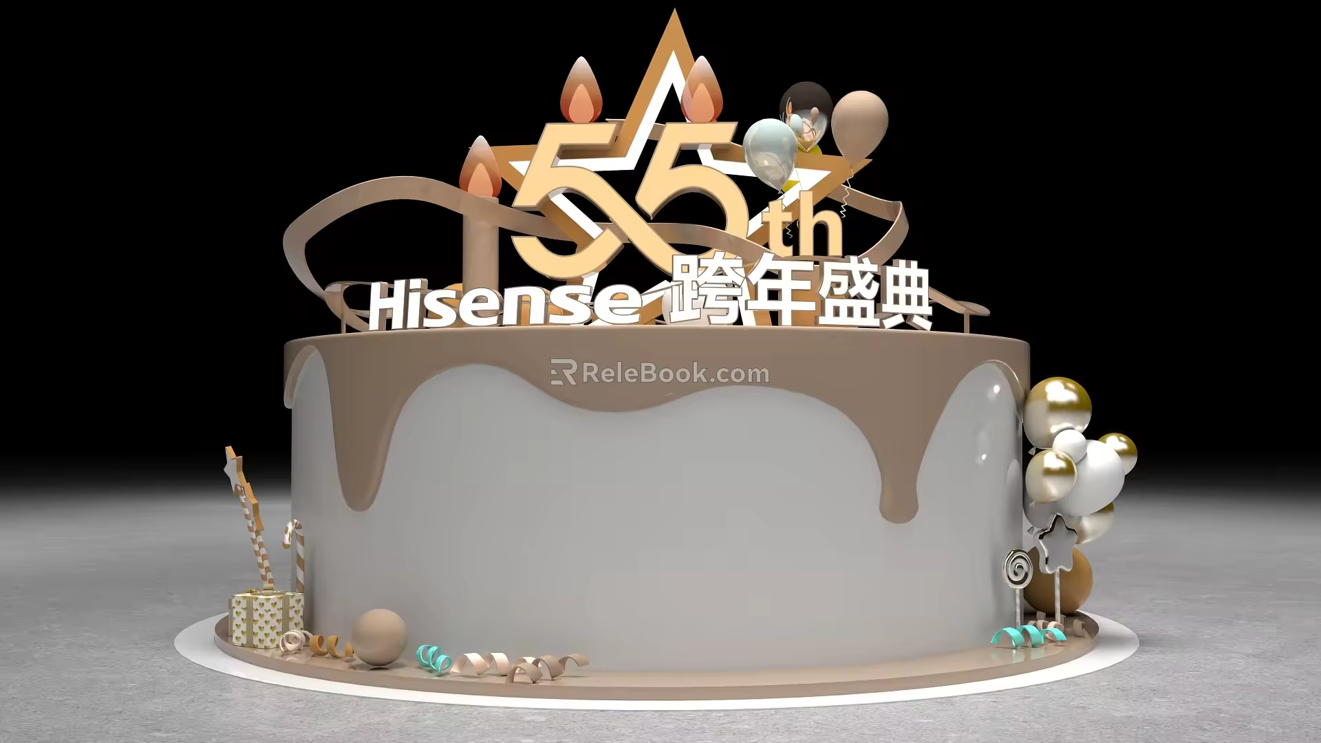 Cake clock-in US-Chen interactive clock-in art device 3d model
