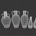 Different Green Plants Placed in Colorful Vases of Various Shapes