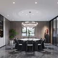 Modern Loft Living Room With High Ceiling Large Windows And Gray Furniture