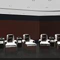 Luxurious SPA Sauna Interior With Comfortable Massage Chairs Red Walls And Recessed Ceiling Lights