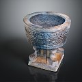 New Chinese Style Bronze Ding Ancient Ding Ancient Cultural Relics Ding Copper Treasure Ding 3d model