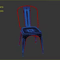Modern Black And Orange Chair With Metal Frame Vertical Backrest And Sleek Contemporary Design