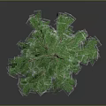 Realistic 3D Tree Model With Lush Green Leaves Thick Trunk And Aerial Roots