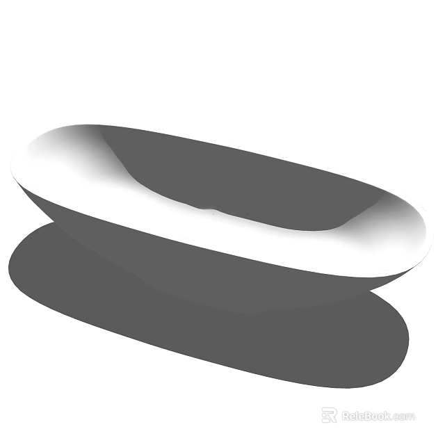Modern Freestanding Oval Bathtub With Sleek Design And Smooth Surface Finish 3d model 