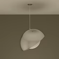 Modern White Hemispherical Pendant Light With Sleek Design For Interior Decor 3d model