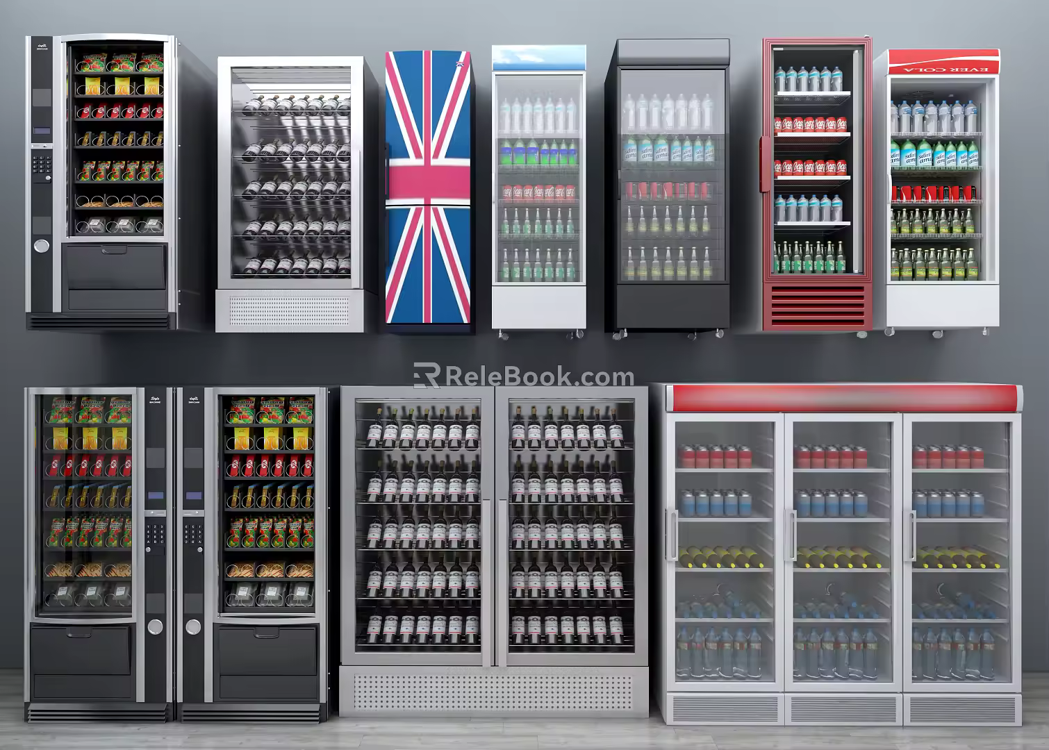 Modern refrigerator 3d model
