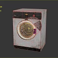 Zanussi Worn Appearance Washing Machine With Electronic Control Panel And Round Door