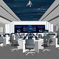 Modern Classroom Computer Training Classroom 3d model