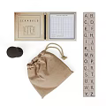 Classic Scrabble Board Game Set With Wooden Frame Letter Tiles Timer And Score Sheets