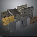 Industrial Electrical Control Equipment And Panels With Metallic Cases And Various Colors