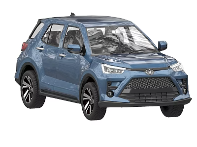 Toyota Blue SUV With Modern Front Grille And Stylish Headlights Design 3d model