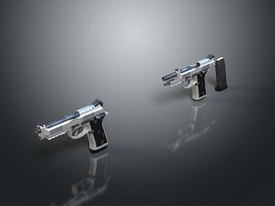 pistol semi-automatic pistol automatic pistol modern weapon hot weapon hot weapon gun military 3d model