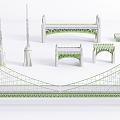 Jianou Bridge Construction 3d model