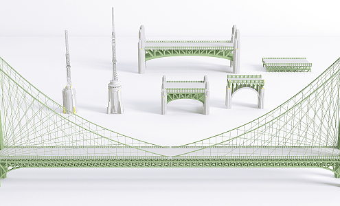 Jianou Bridge Construction 3d model