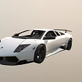 White Sports Car With Sleek Aerodynamic Body And Black Wheels Design