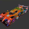 Red And Blue Racing Car With CODRIVER Logo And Number 28 On Body