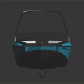 Turquoise And White Modern Yacht With Stylish Design