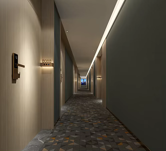 Modern Away Hotel Entrance Away 3d model