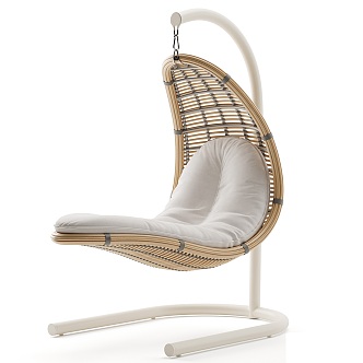 Modern Hanging Chair Outdoor Garden Wicker Rattan Hanging Chair Christie 3d model