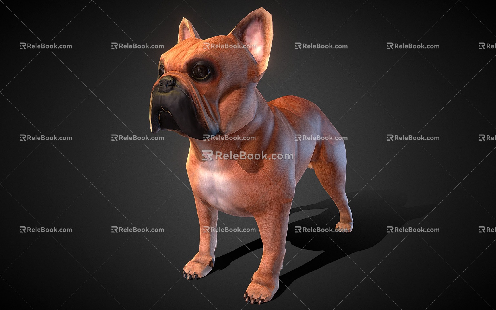 Modern Dog French Bulldog 3d model