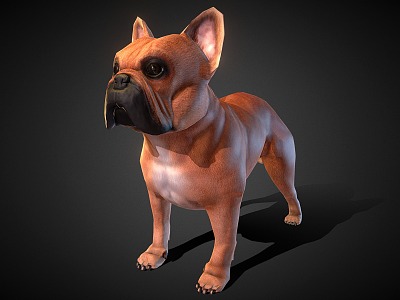 Modern Dog French Bulldog 3d model