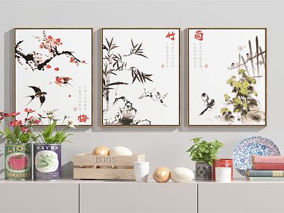 New Chinese Plant Painting Hanging Paintings model