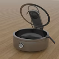 Modern Kitchen Appliance With Open Lid And Control Button Design 3d model