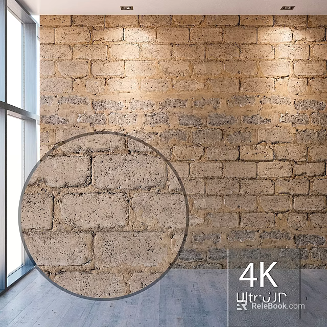 Brick Wall Components With Textured Surface And 4K High Definition Detail 3d model