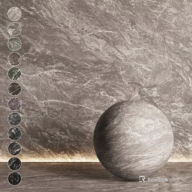 Modern Marble Floor Tiles Design With Various Color Options And Decorative Spherical 3d model 