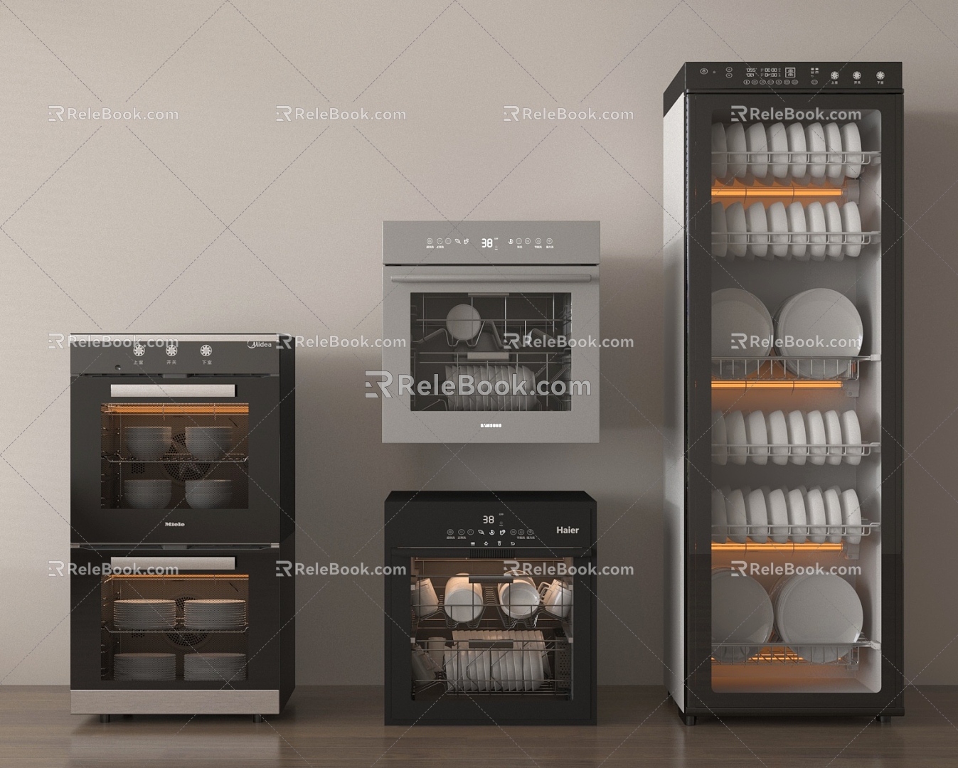 Modern Disinfection Cabinet Dishwasher 3d model