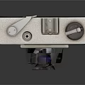 Vintage Zefir Digital Camera With White Black Body And Retro Lens Design