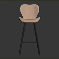 Modern Pink Quilted Bar Stool With Black Metal Legs And Sleek Design