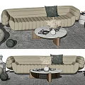 Modern Baxter Sofa Coffee Table Combo 3d model