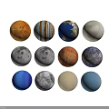 Realistic 3D Models of Solar System Planets with Diverse Colors Textures and Spherical Shapes