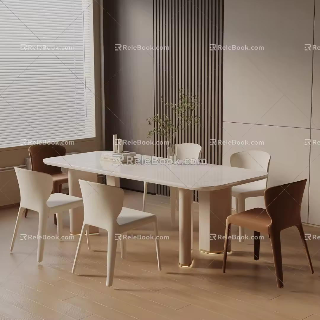 Modern table combination 3d model