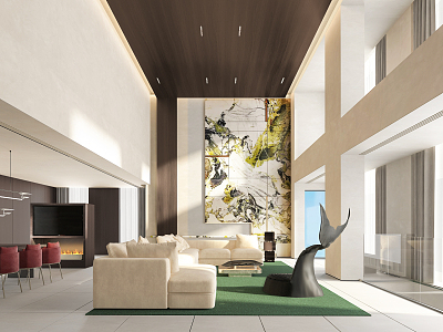 Modern Duplex Living Room Ansheng Villa model