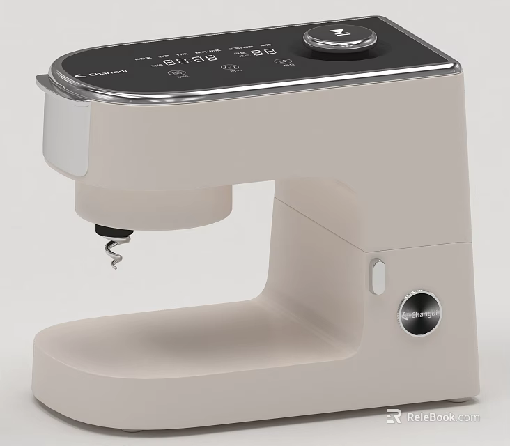 Modern White Electric Wine Opener With Digital Display And Automatic Function 3d model 