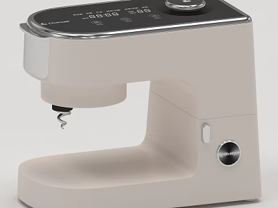 Modern White Electric Wine Opener With Digital Display And Automatic Function 3d model