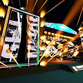 Dynamic Stage Performance Scene With Neon Lighting Large Screens And Dynamic Effects 3d model