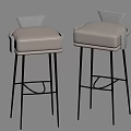 Modern Bar Chair Bar Stool High Stool 3d model