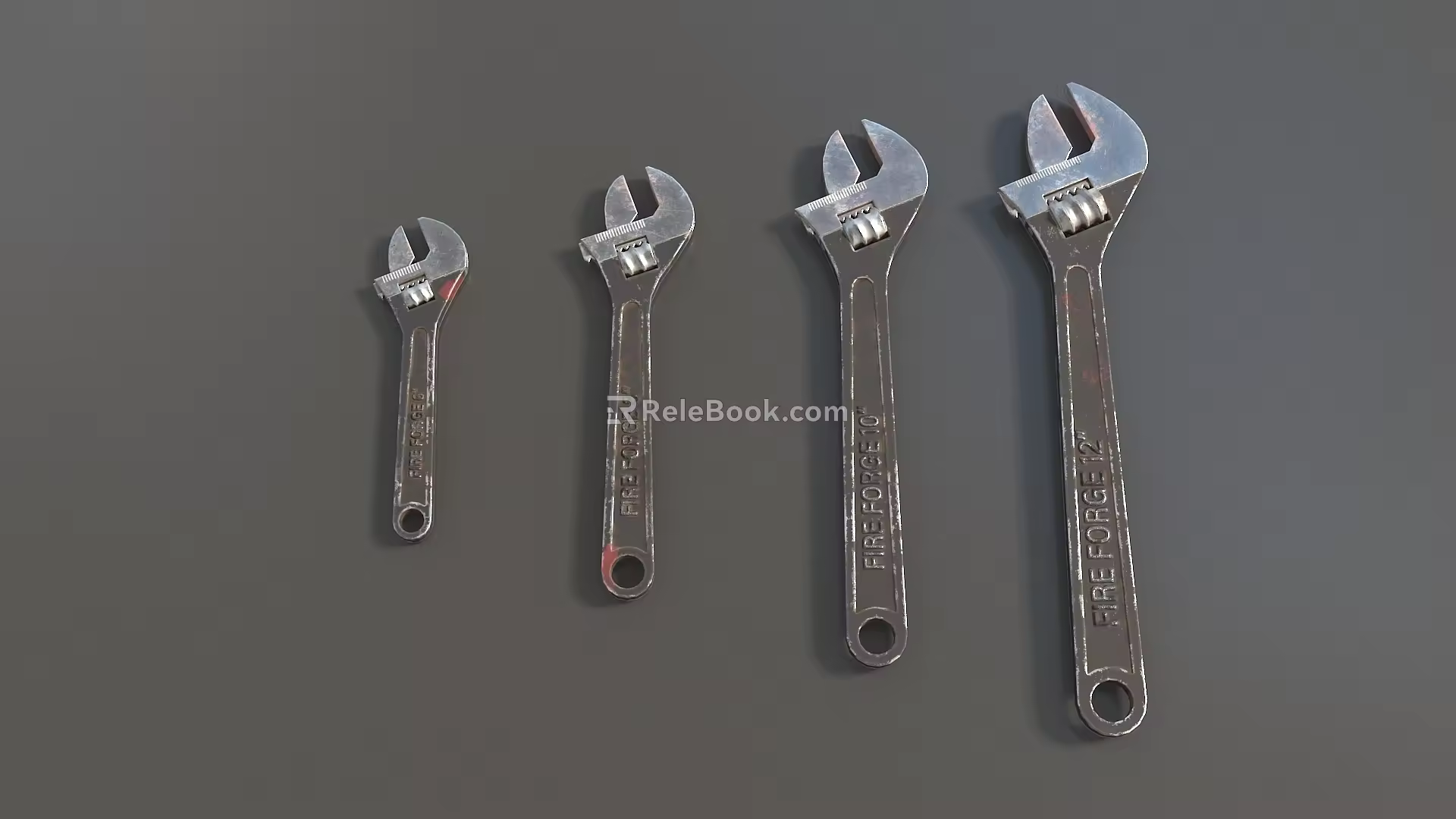 Adjustable Wrench Spanner Universal Wrench Hardware Tools Low Face Number Low Mold Simple Mold Game Sub-era Film and Television Super Realistic 3d model