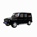 Black SUV with Square Body Design Large Wheels and Front Grille