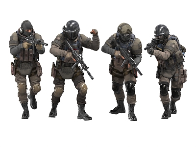 Special forces, police, soldiers, peacekeeping forces, special forces, special police, soldiers, explosion-proof police 3d model