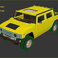 Yellow Off Road Vehicle Featuring Rugged Design Large Tires And Sunroof