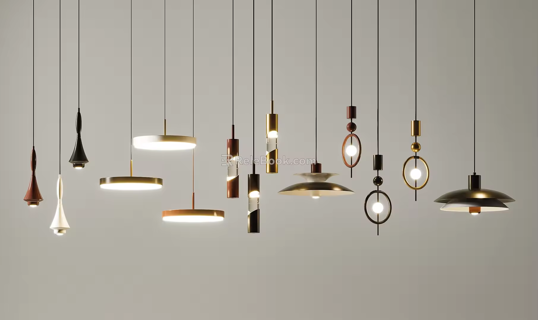 Modern chandelier decorative lamp 3d model